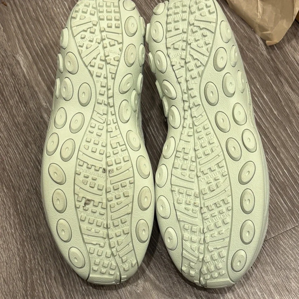 Merrell Jungle Moc Womens Mint Sprig Green Suede Slip On Shoes 11 Gorpcore New